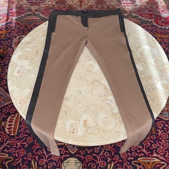 Rudsak Dara Leather & Stretch Polyester Spandex Equestrian Style Leggings - Picture 1 of 16